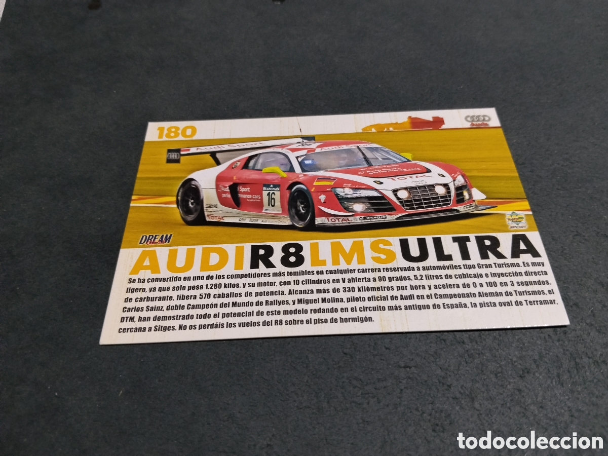 Coleccionismo cromos antiguos: Cromo TopCars coche Audi R8 LMS Ultra