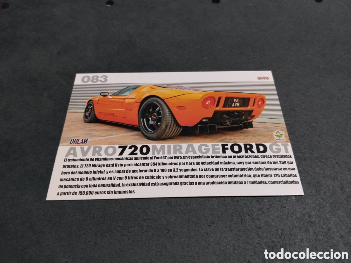 Coleccionismo cromos antiguos: Cromo TopCars coche Avro 720 Mirage Ford GT