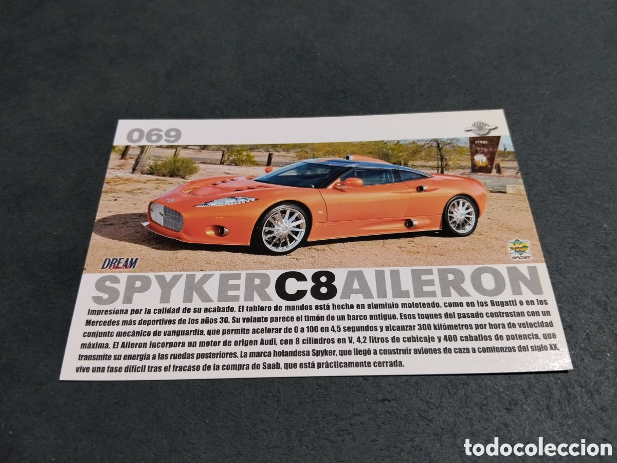 Coleccionismo cromos antiguos: Cromo TopCars coche spyker C8 aileron