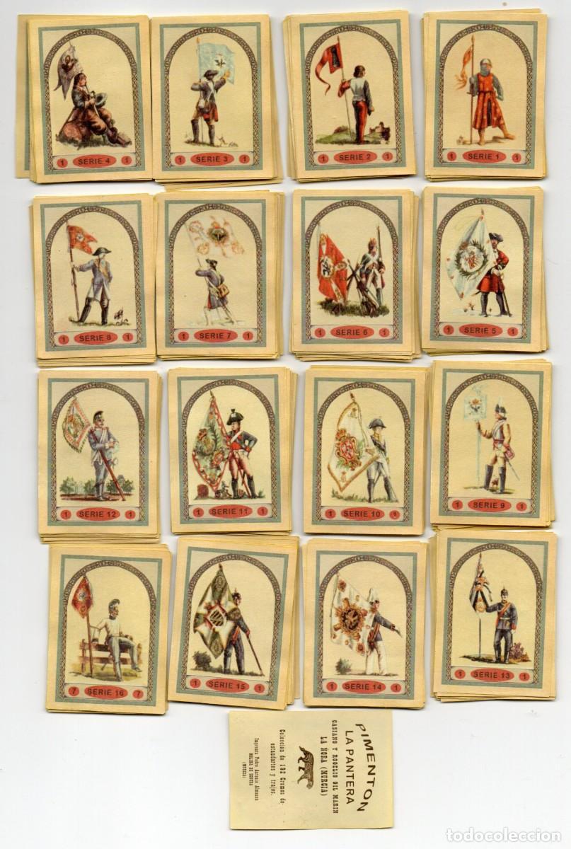 Coleccionismo cromos antiguos: Colecci&oacute;n completa 1934, estandartes y trajes, 16 series de 12 cromos cada serie 192 cromos.