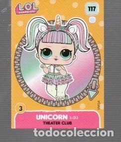 Coleccionismo cromos antiguos: CROMO DE LOL SURPRISE UNICORN N&ordm;117 EDITO MGA ENTE ENTERTAINMENT Y PANINI