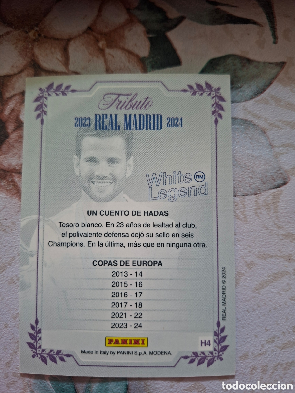 Coleccionismo cromos antiguos: Nacho- tributo real Madrid H4 - Foto 2