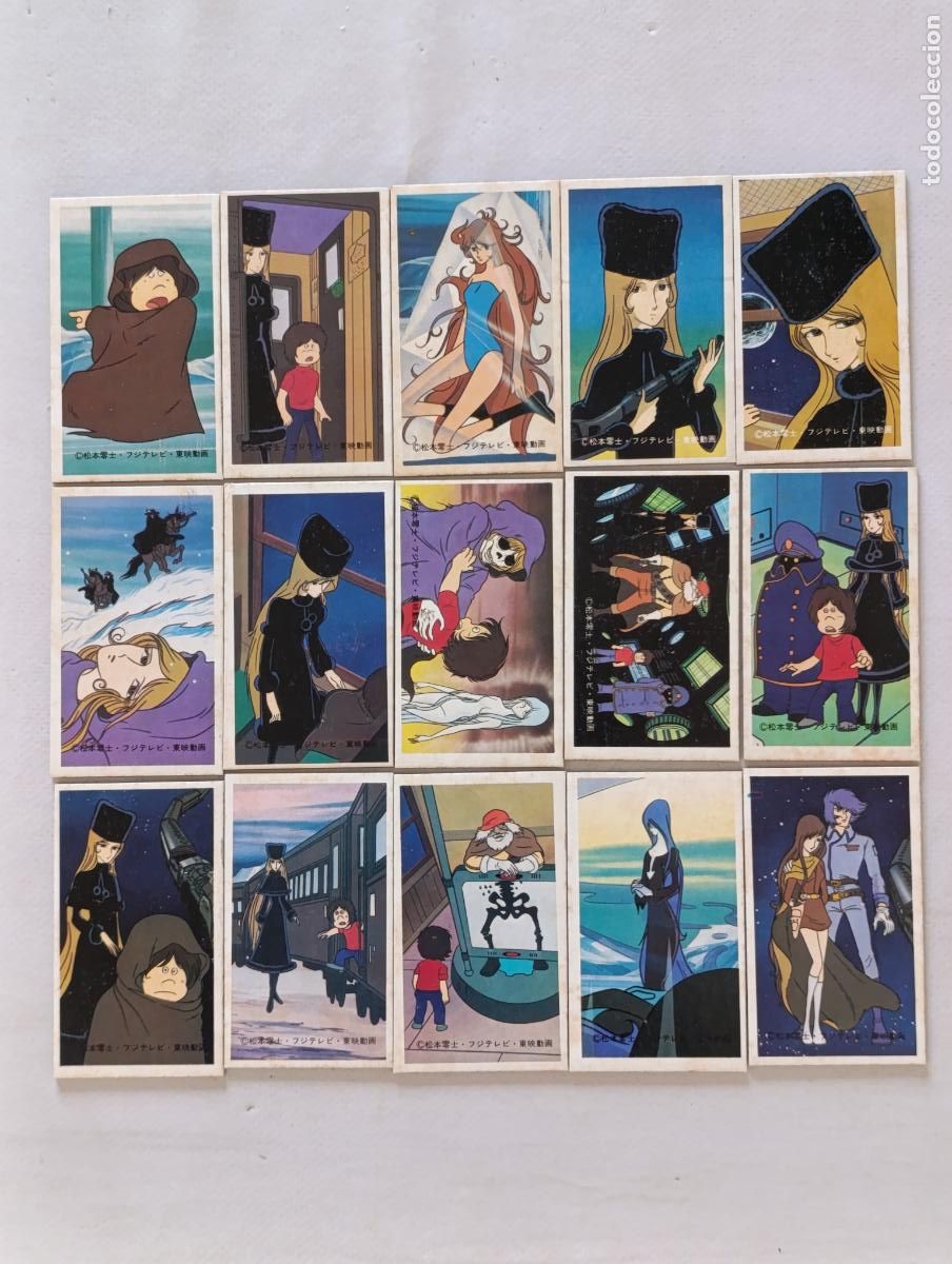 Coleccionismo cromos antiguos: LOTE 15 MENKOS GALAXY EXPRESS 999 - A&Ntilde;OS 80 O 90 - TAZOS JAPONESES (F7C)