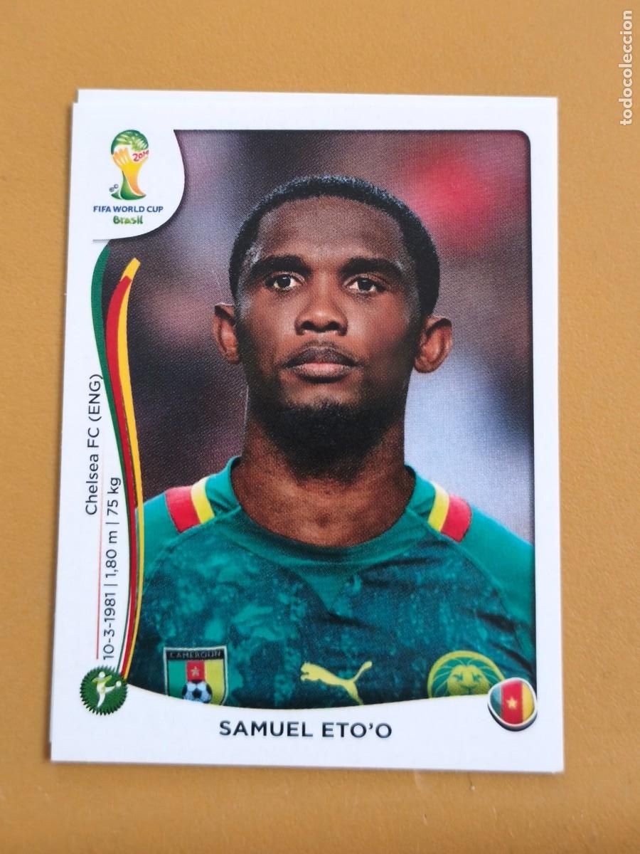 Coleccionismo cromos antiguos: samuel eto'o, brasil 2014. fifa
