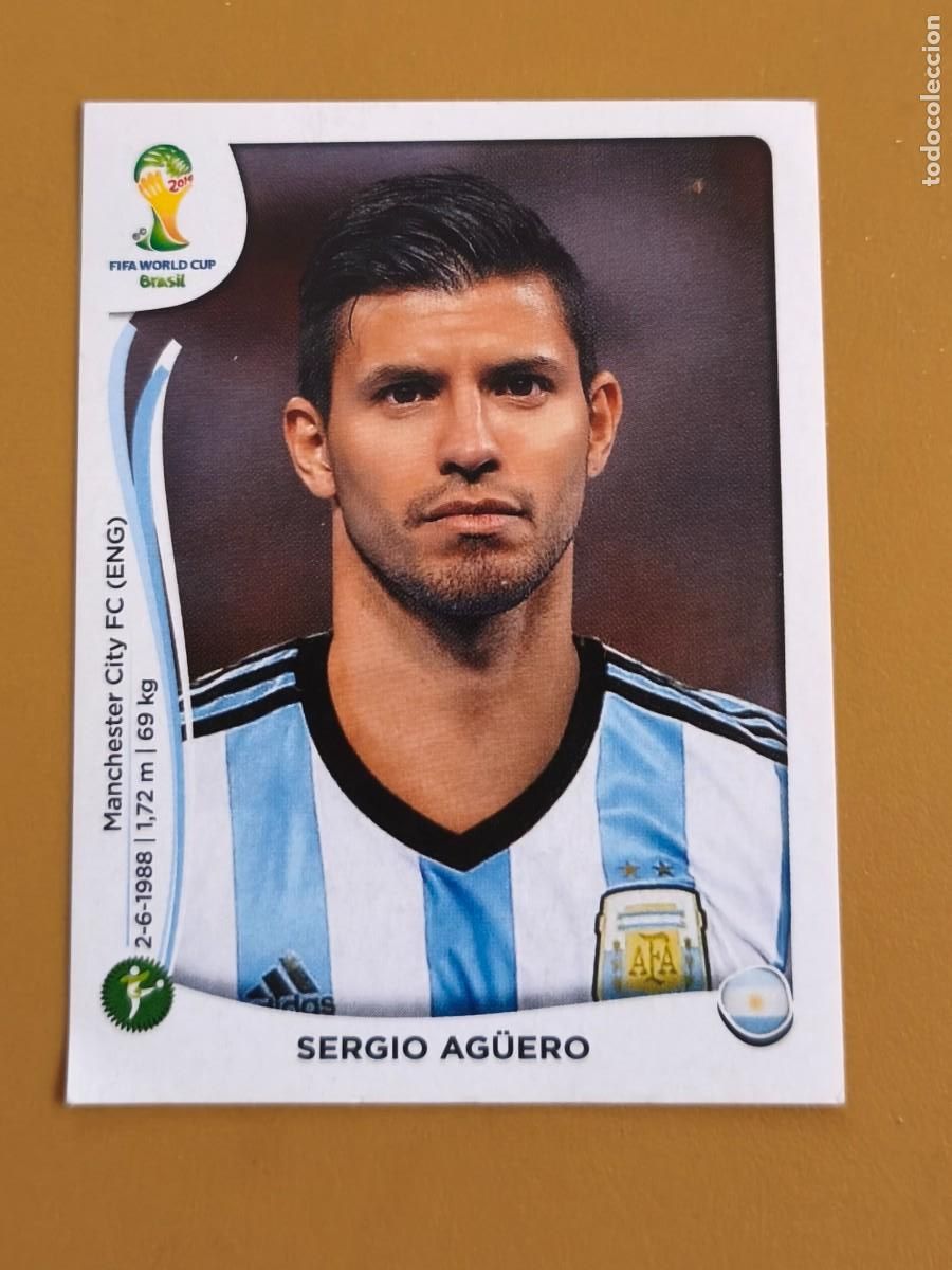 Coleccionismo cromos antiguos: aguero, brasil 2014. fifa