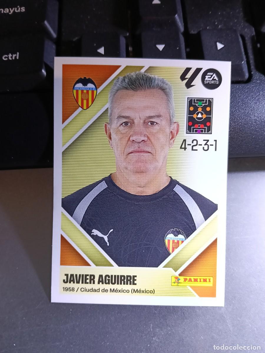 Coleccionismo cromos antiguos: CROMO JAVIER AGUIRRE 2 BIS COLOCA VALENCIA LIGA 2026 2027 26 27 ESTE PANINI NUNCA PEGADO
