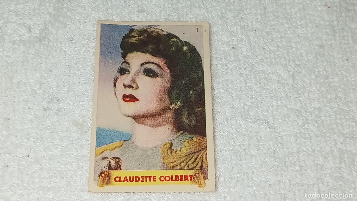 Coleccionismo cromos antiguos: CROMO N&ordm; 1 CLAUDETTE COLBERT ULTIMAS FOTOGRAFIAS DE LAS MAS FAMOSAS ESTRELLAS BRUGUERA A&Ntilde;OS 40