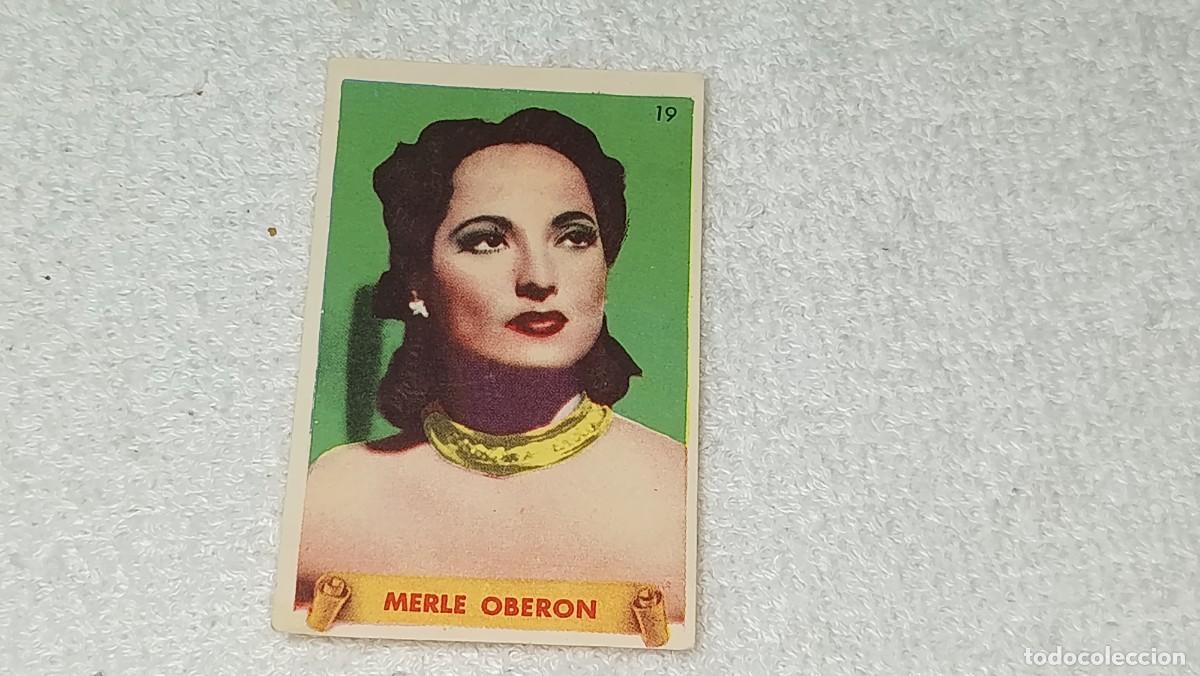 Coleccionismo cromos antiguos: ANTIGUO CROMO N&ordm; 19 MERLE OBERON ULTIMAS FOTOGRAFIAS DE LAS MAS FAMOSAS ESTRELLAS BRUGUERA A&Ntilde;OS 40