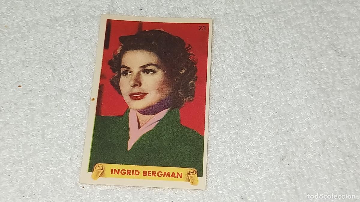 Coleccionismo cromos antiguos: ANTIGUO CROMO N&ordm; 23 INGRID BERGMAN ULTIMAS FOTOGRAFIAS DE LAS MAS FAMOSAS ESTRELLAS BRUGUERA A&Ntilde;OS 40