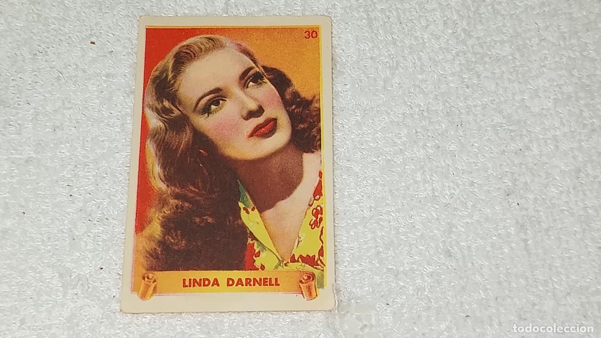 Coleccionismo cromos antiguos: ANTIGUO CROMO N&ordm; 30 LINDA DARNELL ULTIMAS FOTOGRAFIAS DE LAS MAS FAMOSAS ESTRELLAS BRUGUERA A&Ntilde;OS 40