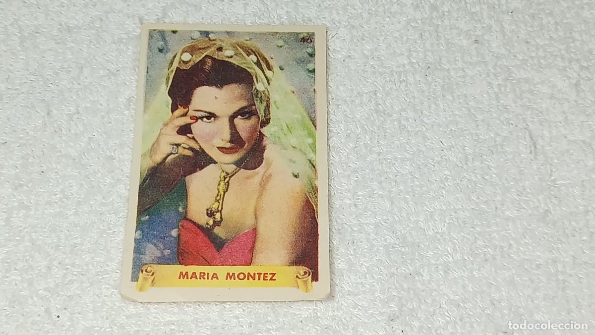 Coleccionismo cromos antiguos: ANTIGUO CROMO N&ordm; 46 MARIA MONTEZ ULTIMAS FOTOGRAFIAS DE LAS MAS FAMOSAS ESTRELLAS BRUGUERA A&Ntilde;OS 40