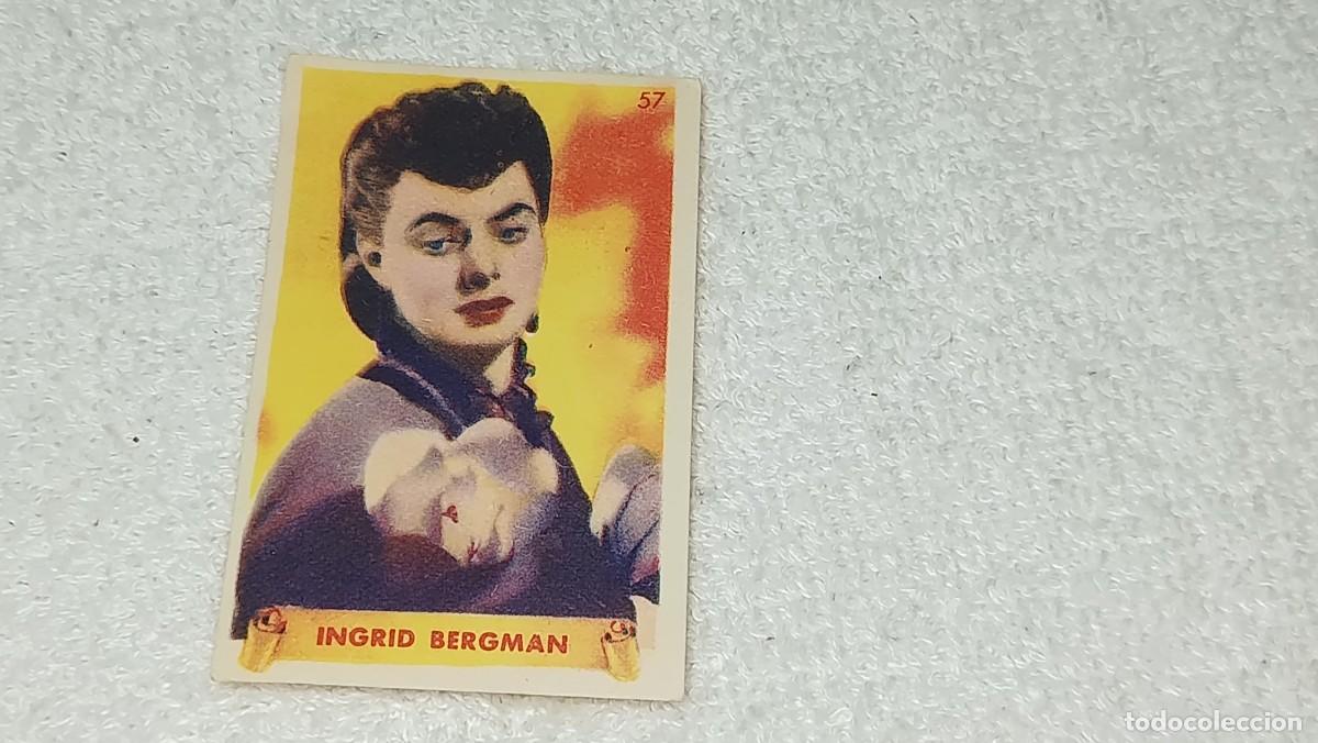 Coleccionismo cromos antiguos: ANTIGUO CROMO N&ordm; 57 INGRID BERGMAN ULTIMAS FOTOGRAFIAS DE LAS MAS FAMOSAS ESTRELLAS BRUGUERA A&Ntilde;OS 40