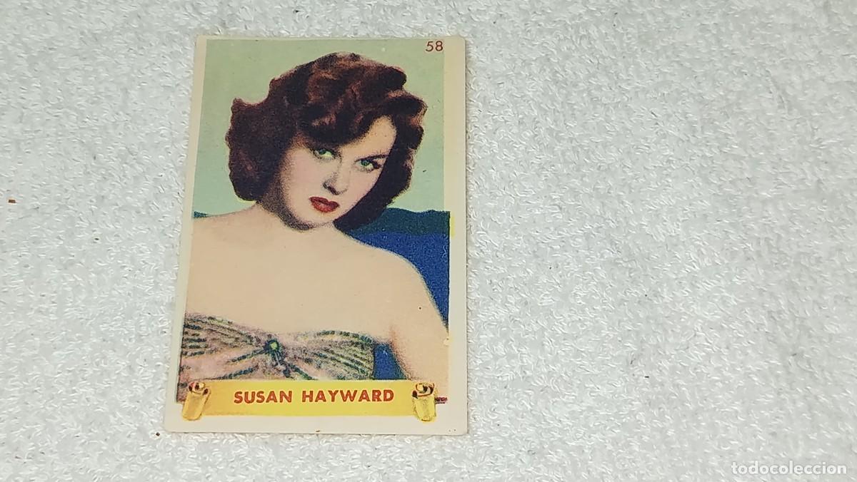 Coleccionismo cromos antiguos: ANTIGUO CROMO N&ordm; 58 SUSAN HAYWARD ULTIMAS FOTOGRAFIAS DE LAS MAS FAMOSAS ESTRELLAS BRUGUERA A&Ntilde;OS 40