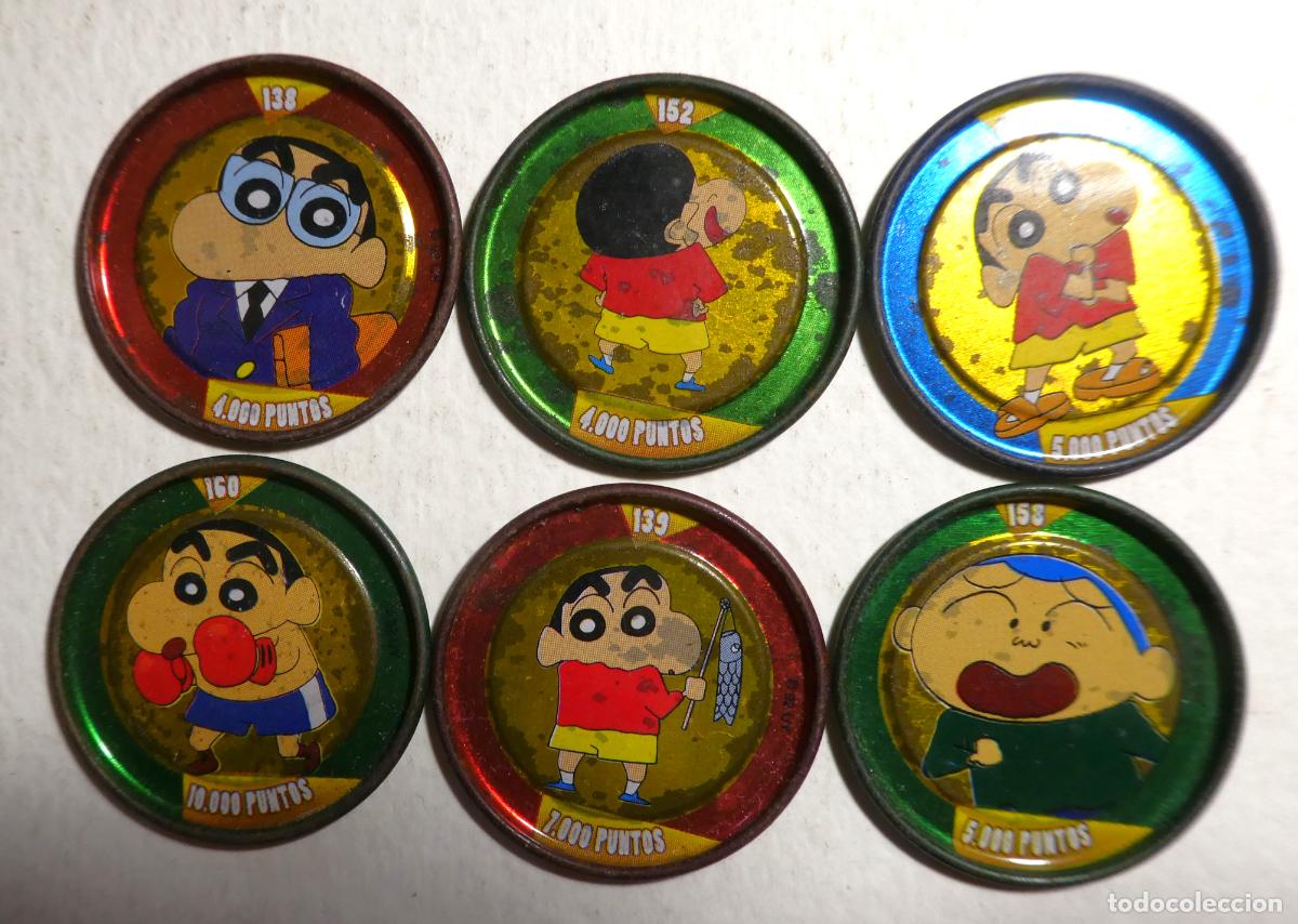 Coleccionismo cromos antiguos: Lote de 6 METAL RAPPERS EVOLUTION de SHINCHAN Obsequio de BOLLYCAO