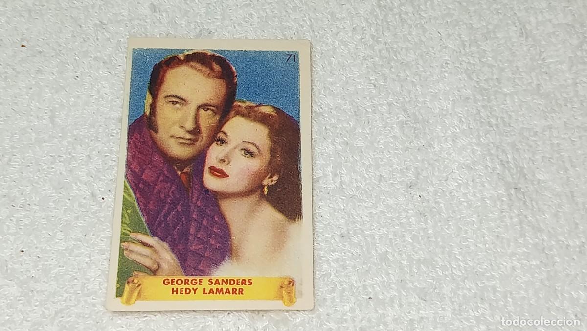 Coleccionismo cromos antiguos: CROMO N&ordm; 71 GEORGE SANDERS LAMARR ULTIMAS FOTOGRAFIAS DE LAS MAS FAMOSAS ESTRELLAS BRUGUERA A&Ntilde;OS 40