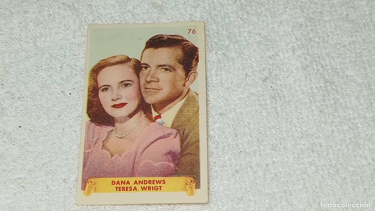 Coleccionismo cromos antiguos: ANTIGUO CROMO N&ordm; 76 DANA ANDREWS ULTIMAS FOTOGRAFIAS DE LAS MAS FAMOSAS ESTRELLAS BRUGUERA A&Ntilde;OS 40