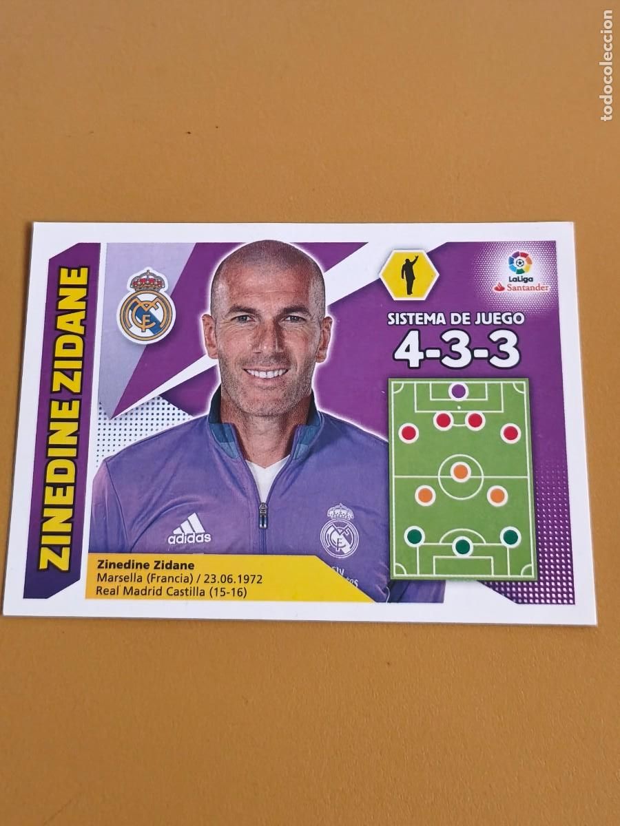 Coleccionismo cromos antiguos: zidane, 2017 18 entrenador