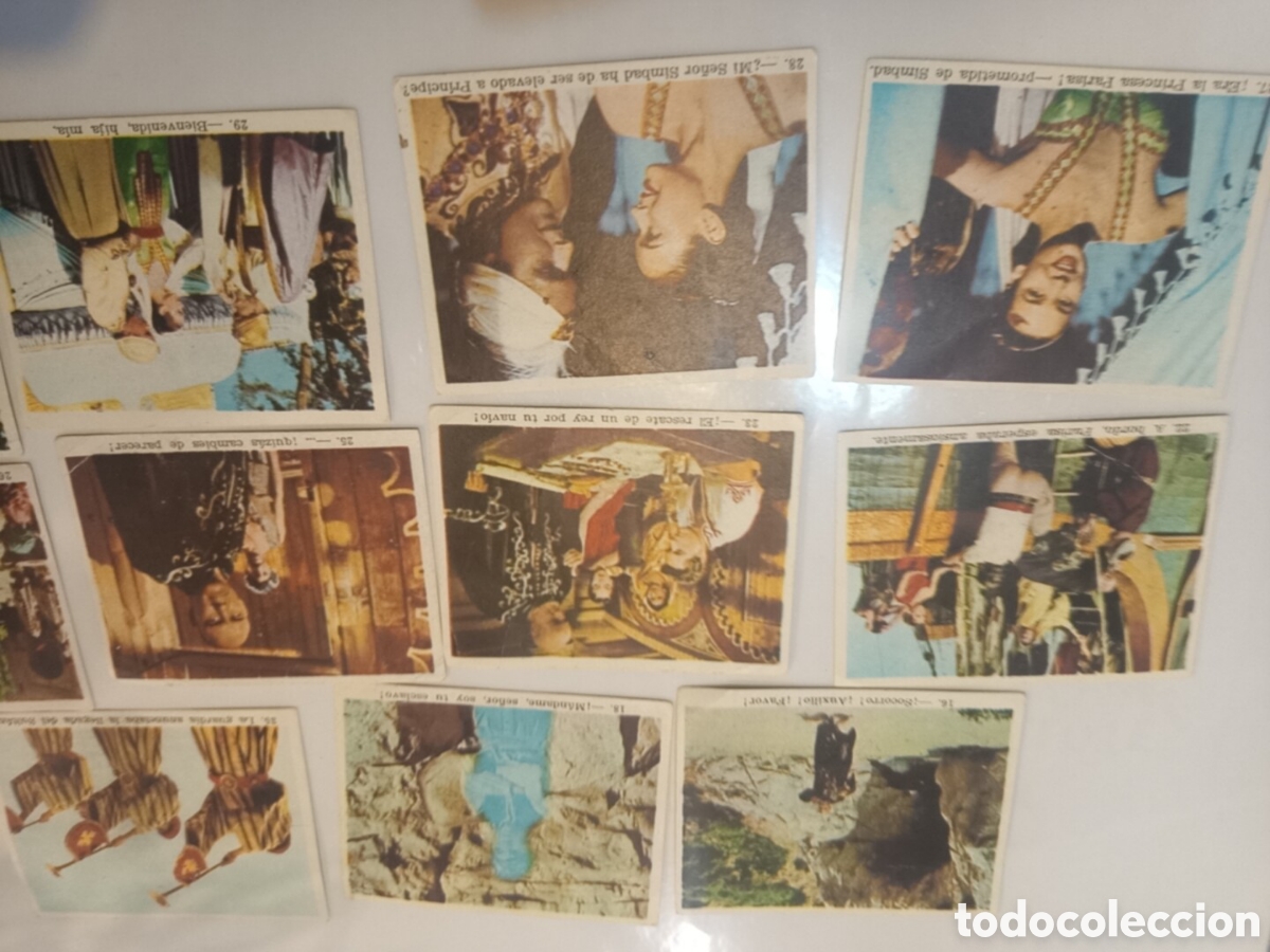 Coleccionismo cromos antiguos: Lote 11 cromos Simbad y la Princesa. - Foto 3