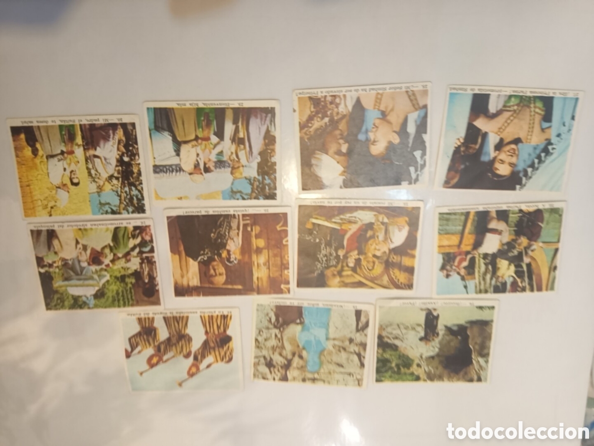 Coleccionismo cromos antiguos: Lote 11 cromos Simbad y la Princesa. - Foto 4