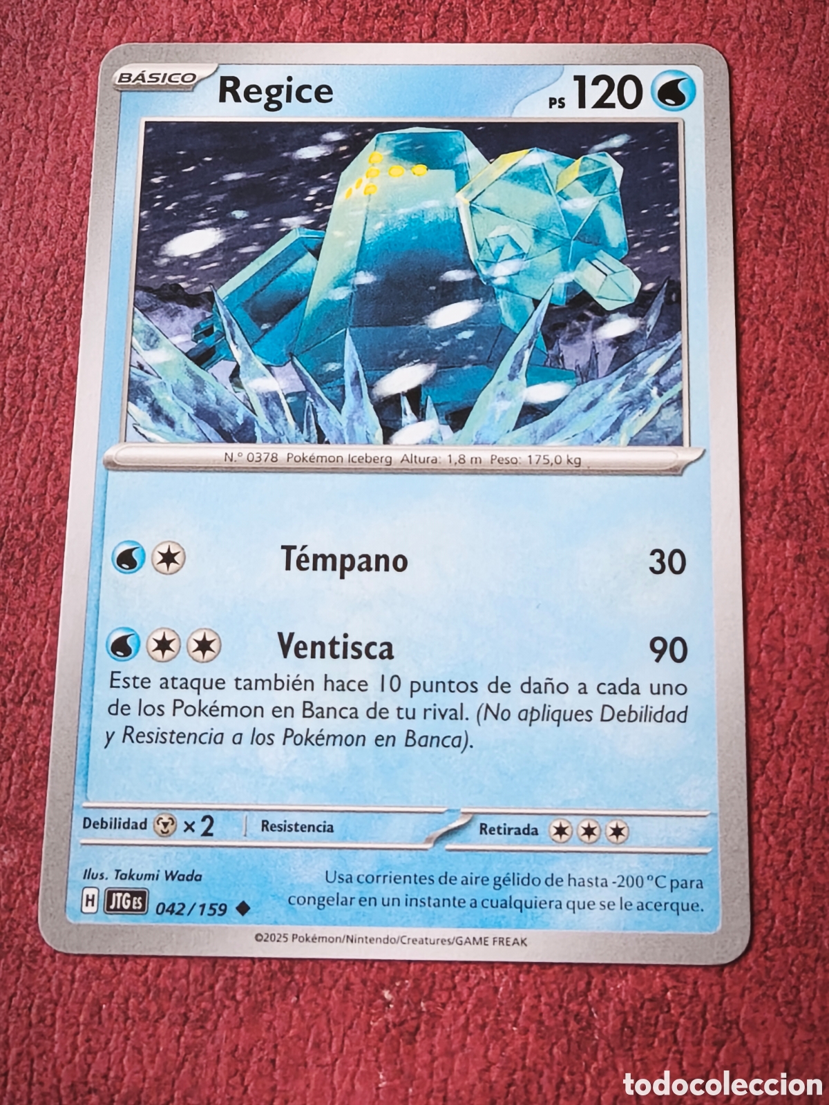 Coleccionismo cromos antiguos: Pokemon. 2025. Regice #42/159. Espa&ntilde;ol