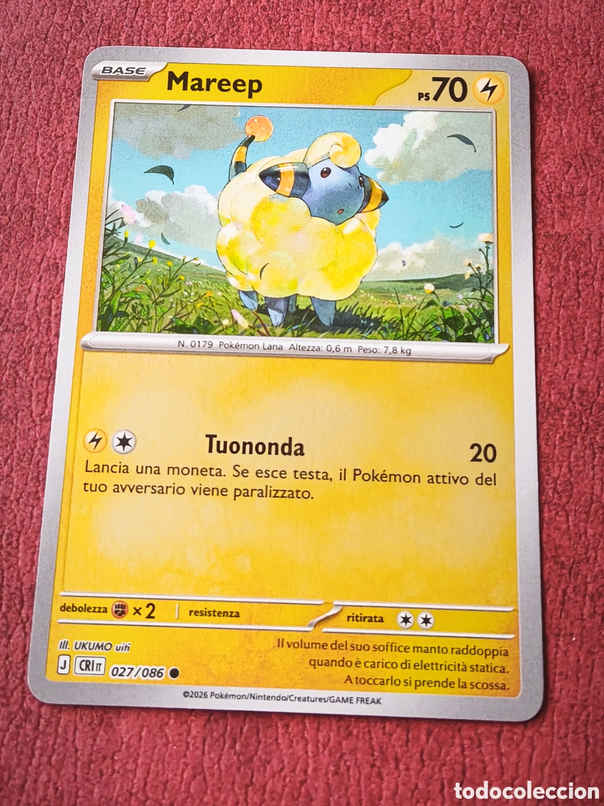 Coleccionismo cromos antiguos: Pokemon. 2026. Mareep #28/86. Holo. Espa&ntilde;ol