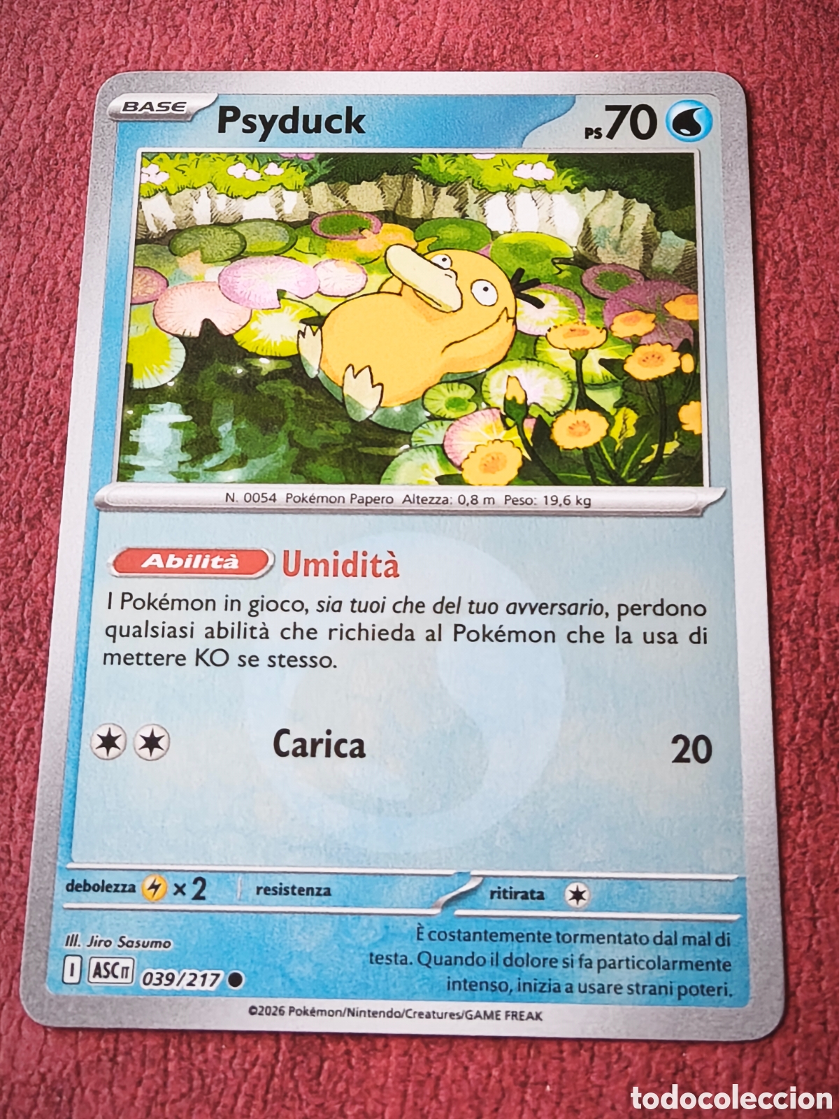 Coleccionismo cromos antiguos: Pokemon. 2026. Psyduck #39/217. Holo. Italiano