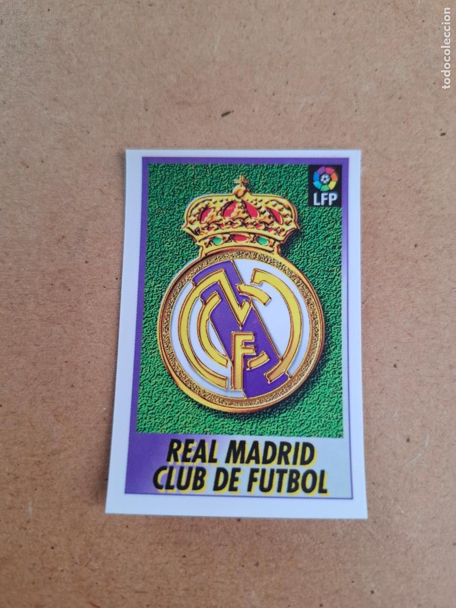 Coleccionismo cromos antiguos: BOLLYCAO 96 97 1996 1997 - 157 ESCUDO - REAL MADRID ( TRASERA SIGUE LA LIGA ) NUNCA PEGADO