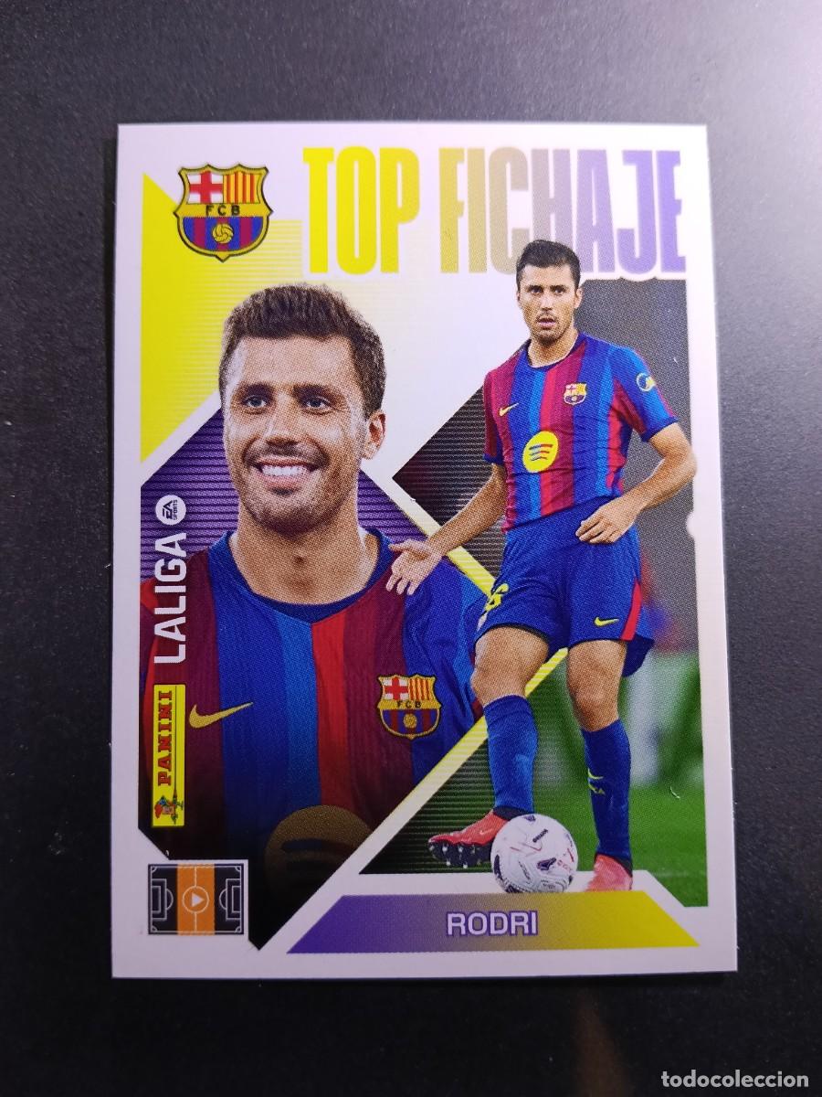 Coleccionismo cromos antiguos: CROMO RODRI 69 TOP FICHAJE 69 BARCELONA LIGA 2026 2027 26 27 ESTE PANINI NUNCA PEGADO