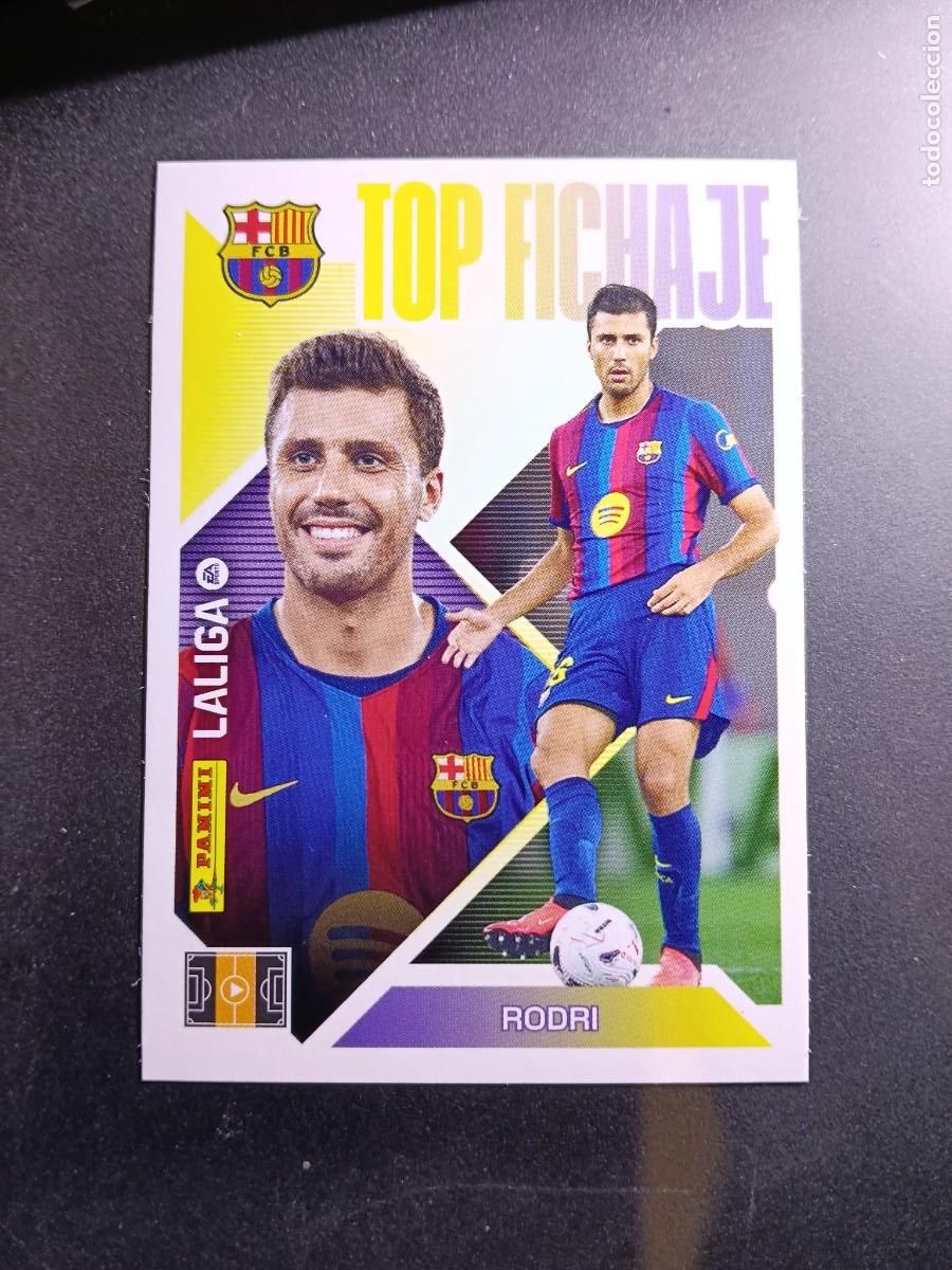 Colecionismo Cromos antigos: CROMO RODRI 69 TOP FICHAJE 69 BARCELONA LIGA 2026 2027 26 27 ESTE PANINI NUNCA PEGADO