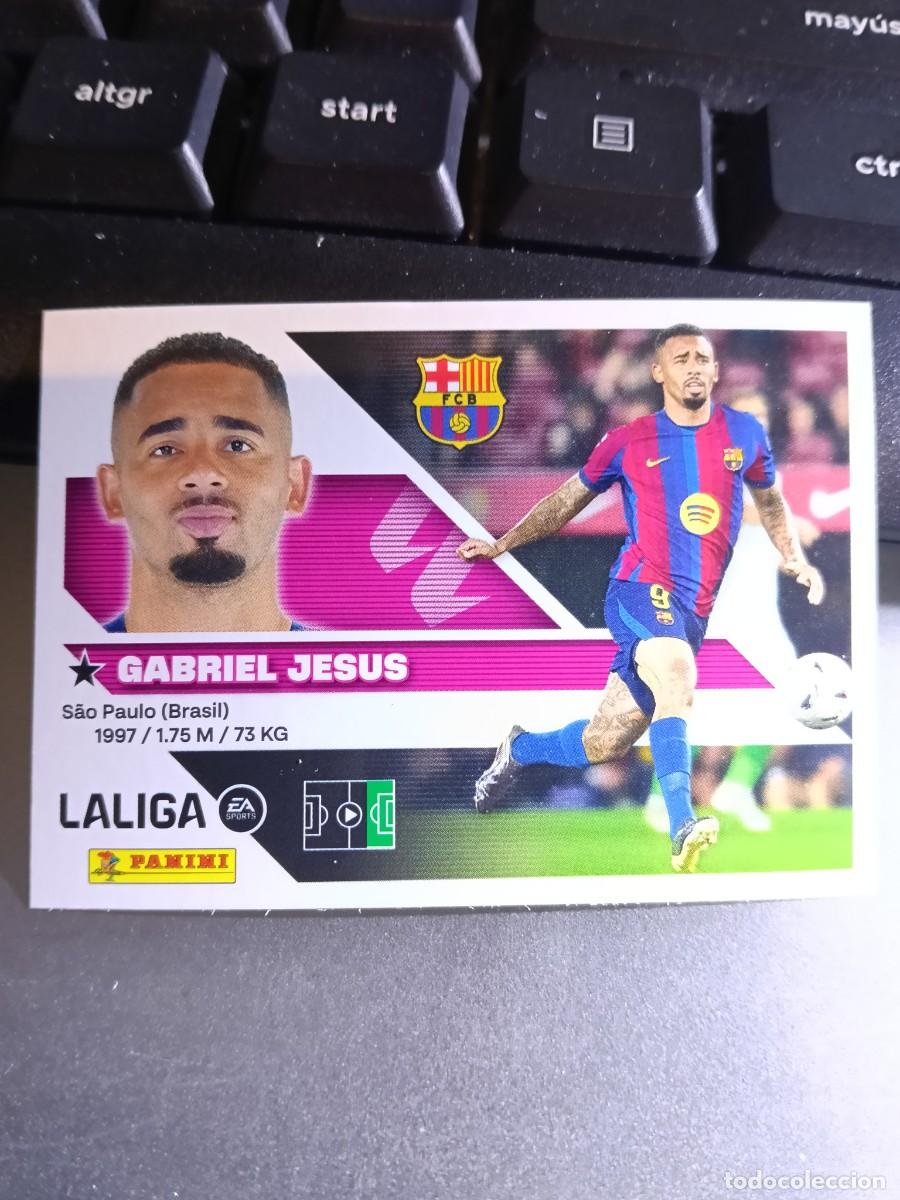 Coleccionismo cromos antiguos: CROMO GABRIEL JESUS FICHAJE 63 &Uacute;LTIMOS FICHAJES 63 BARCELONA LIGA 2026 2027 26 27 ESTE PANINI NUNCA