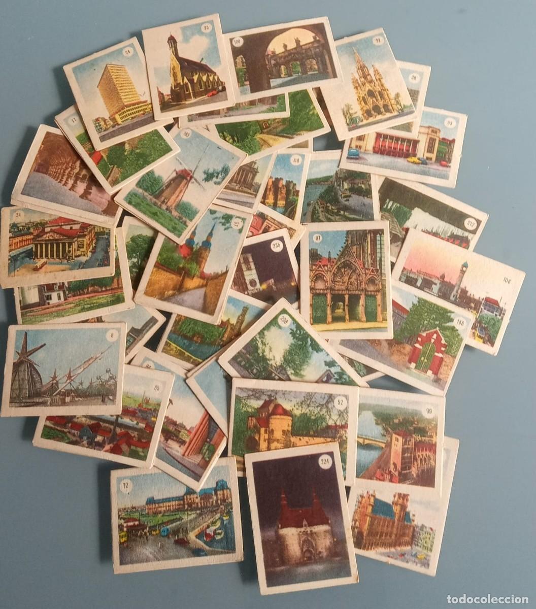 Colecionismo Cromos antigos: MINI CROMOS TOMBOLA TARRAGONA A&Ntilde;O 1959 -LOTE DE 49 UNIDADES- CIUDADES MUNDO-EDIFICIOS MUNUMENTOS