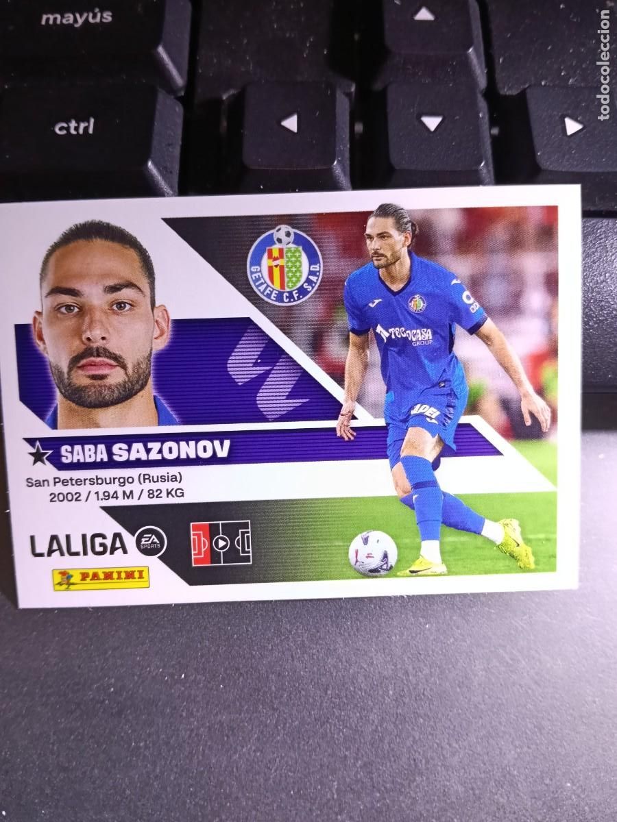 Coleccionismo cromos antiguos: CROMO SAZONOV 31 FICHAJE 31 &Uacute;LTIMOS FICHAJES 31 GETAFE LIGA 2026 2027 26 27 ESTE PANINI NUNCA PEGADO