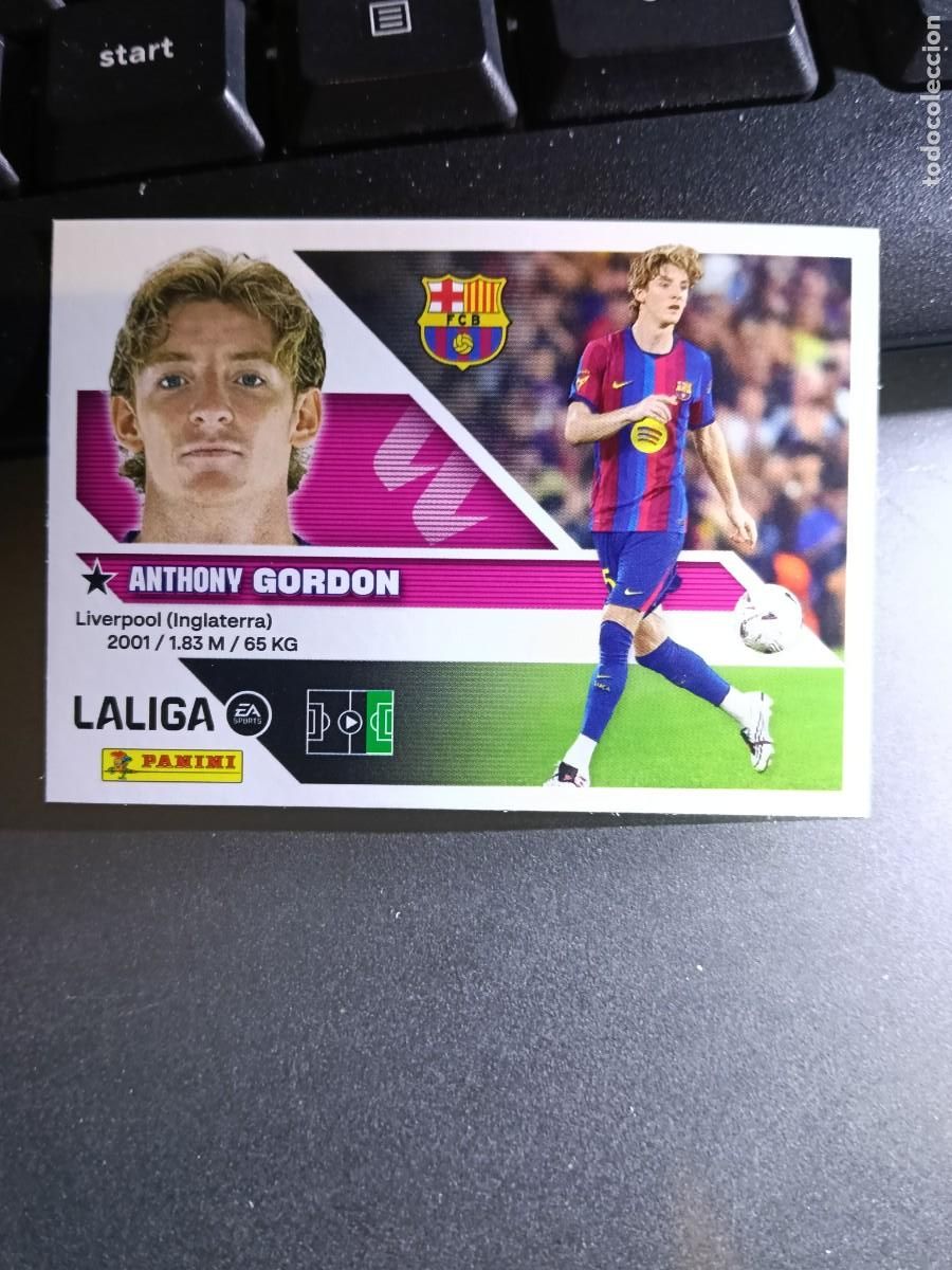 Coleccionismo cromos antiguos: CROMO GORDON 24 FICHAJE 24 &Uacute;LTIMOS FICHAJES 24 BARCELONA LIGA 2026 2027 26 27 ESTE PANINI NUNCA PEGA