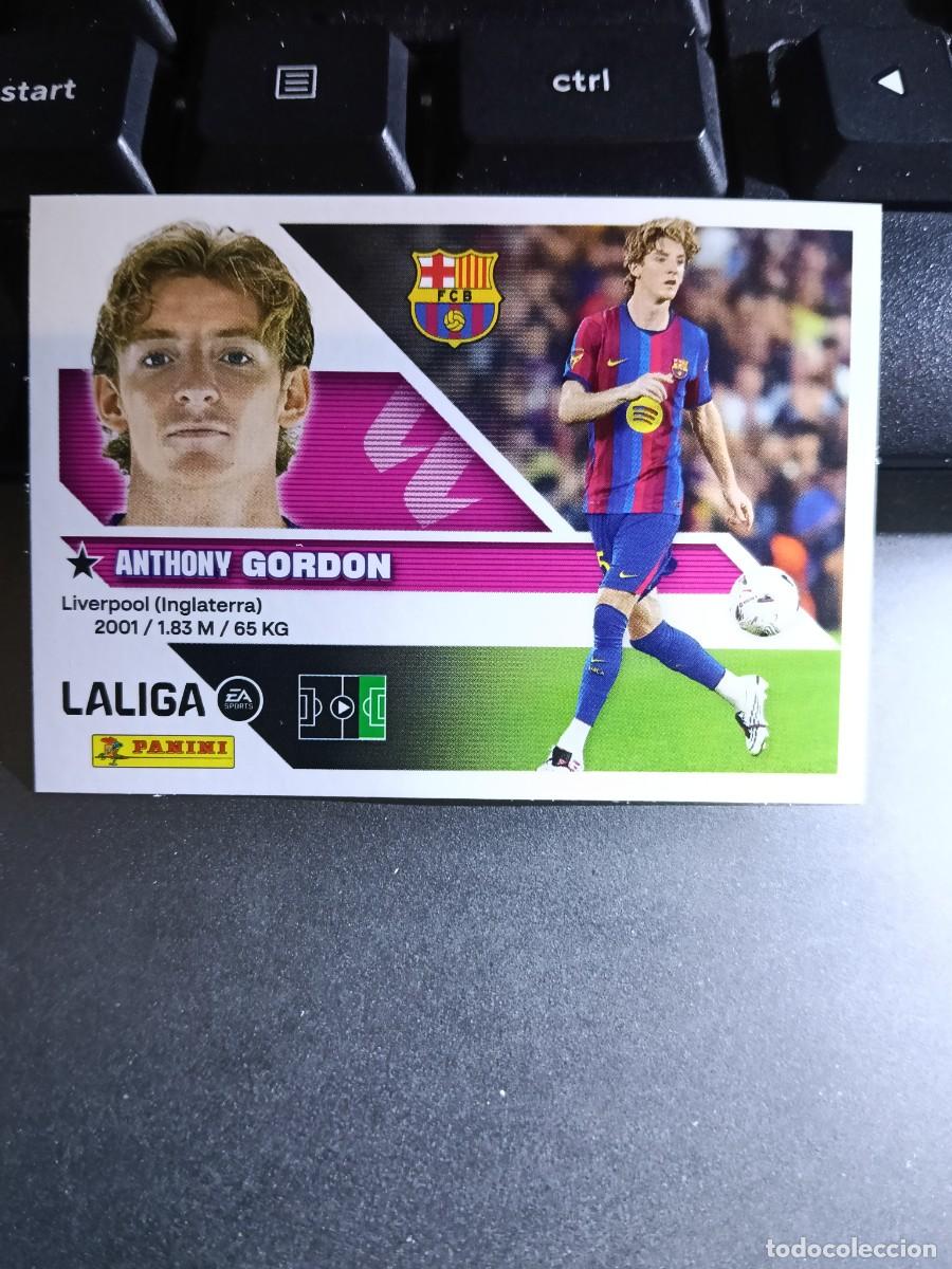 Coleccionismo cromos antiguos: CROMO GORDON 24 FICHAJE 24 &Uacute;LTIMOS FICHAJES 24 BARCELONA LIGA 2026 2027 26 27 ESTE PANINI NUNCA PEGA