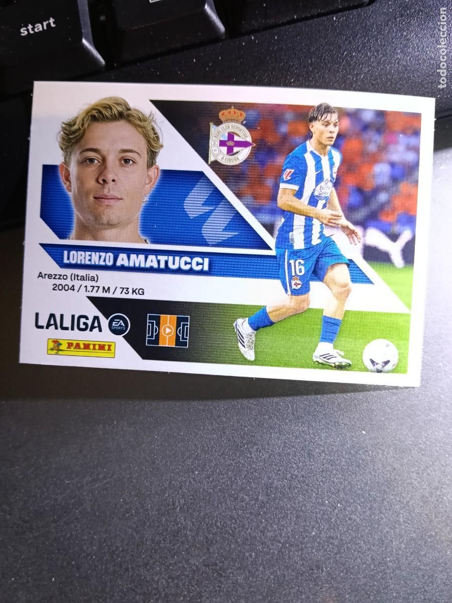 Coleccionismo cromos antiguos: CROMO AMATUCCI 22 FICHAJE 22 &Uacute;LTIMOS FICHAJES 22 DEPORTIVO CORU&Ntilde;A LIGA 2026 2027 26 27 ESTE PANINI