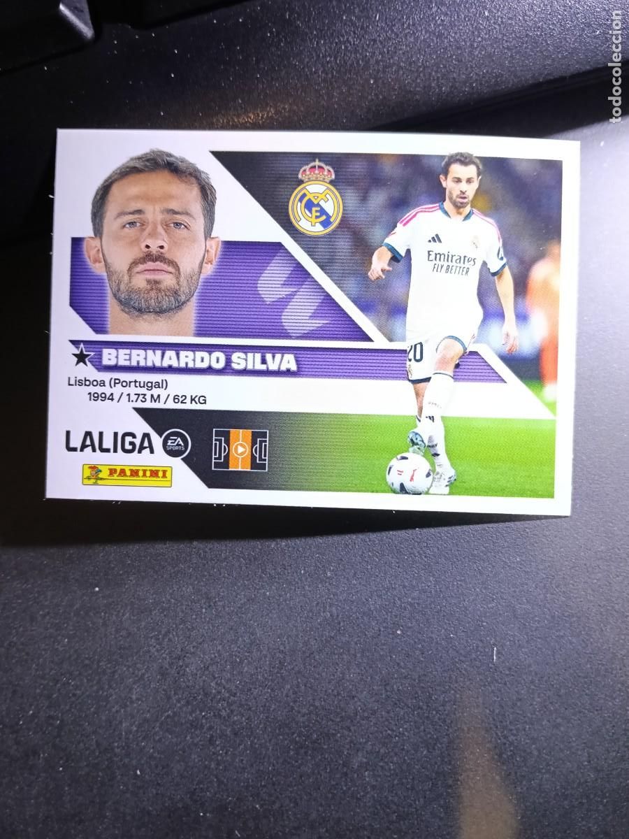 Coleccionismo cromos antiguos: CROMO BERNARDO SILVA 21 FICHAJE 21 &Uacute;LTIMOS FICHAJES 21 REAL MADRID LIGA 2026 2027 26 27 ESTE PANINI