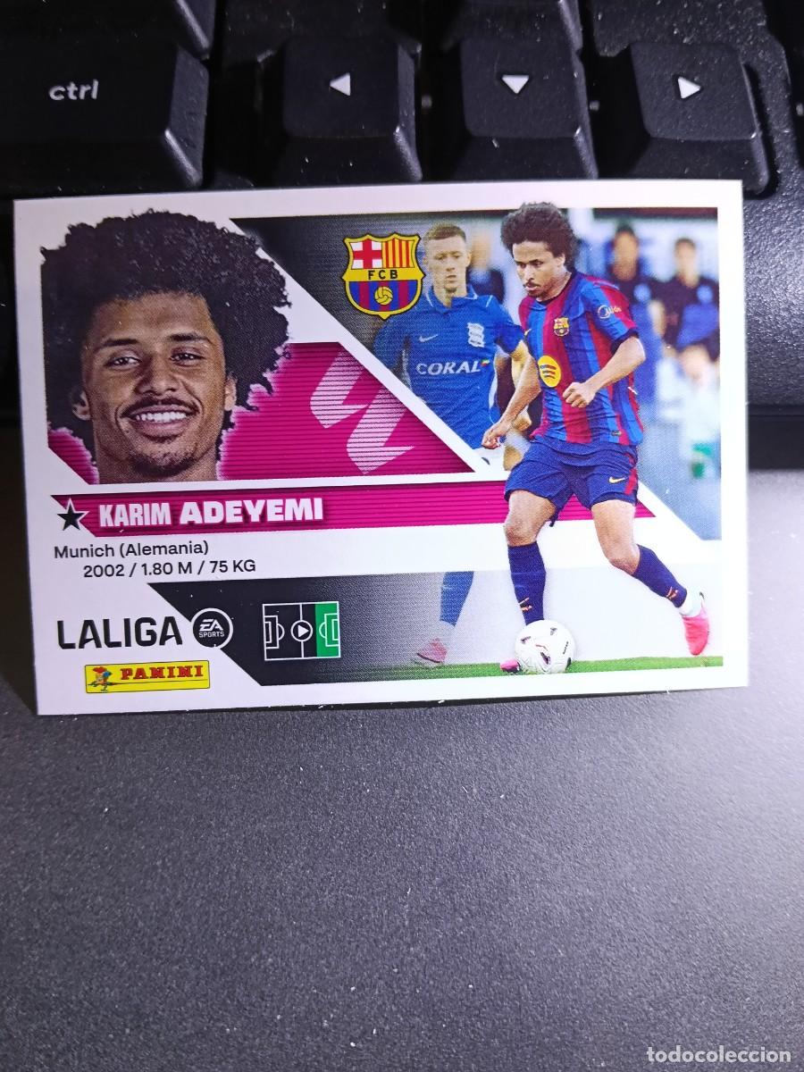 Coleccionismo cromos antiguos: CROMO ADEYEMI 19 FICHAJE 19 &Uacute;LTIMOS FICHAJES 19 BARCELONA LIGA 2026 2027 26 27 ESTE PANINI NUNCA PEG