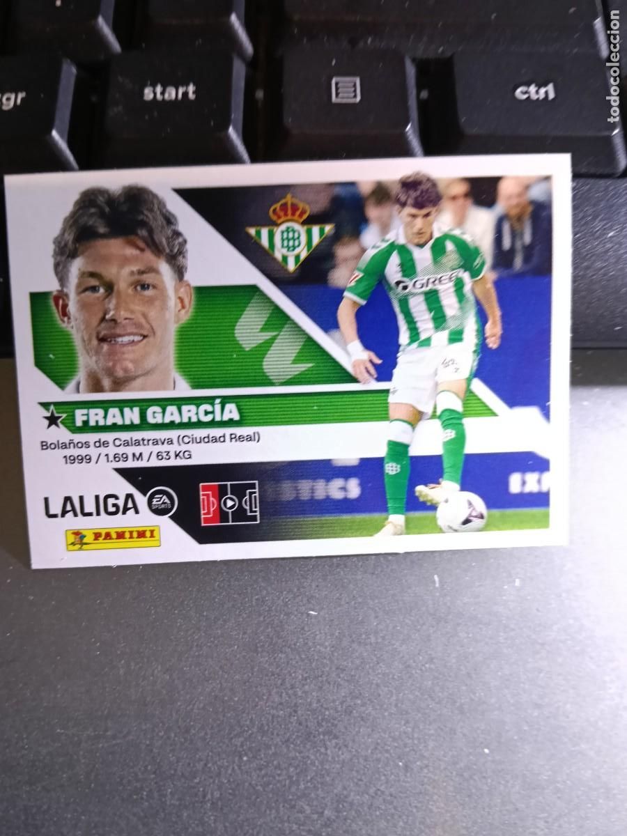 Coleccionismo cromos antiguos: CROMO FRAN GARCIA 6 FICHAJE 6 &Uacute;LTIMOS FICHAJES 6 BETIS LIGA 2026 2027 26 27 ESTE PANINI NUNCA PEGADO