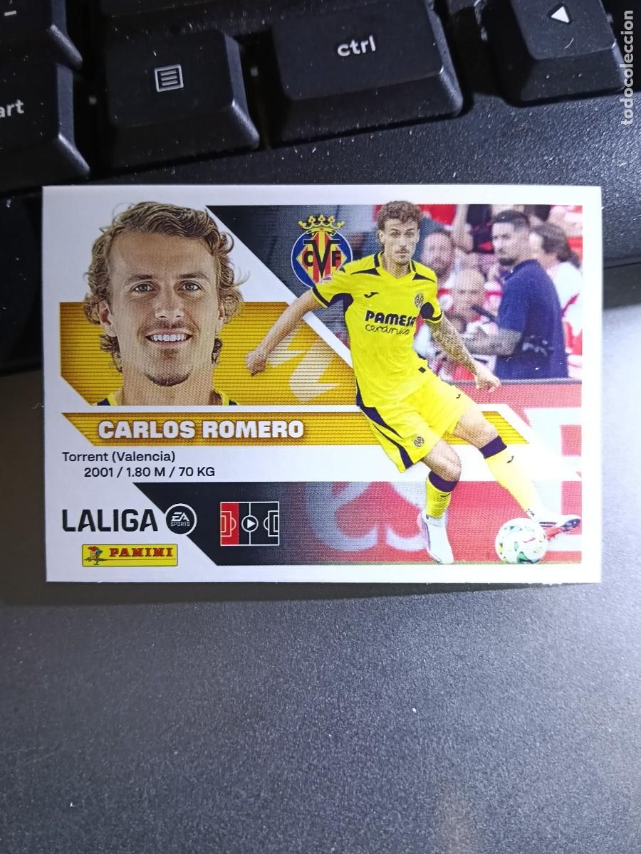 Coleccionismo cromos antiguos: CROMO CARLOS ROMERO 4 FICHAJE 4 &Uacute;LTIMOS FICHAJES 4 VILLARREAL LIGA 2026 2027 26 27 ESTE PANINI NUNCA