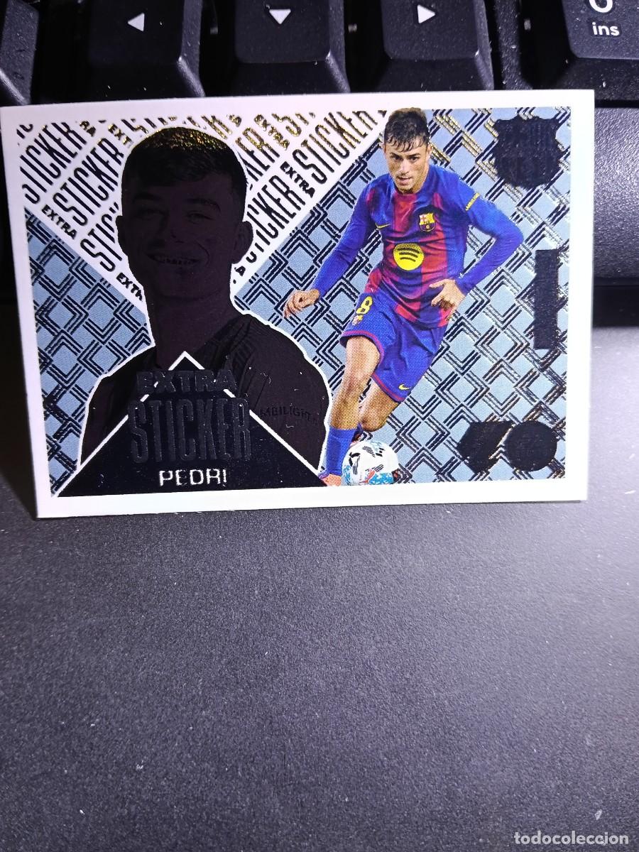 Coleccionismo cromos antiguos: CROMO PEDRI EXTRA STICKER PLATA BARCELONA LIGA 2026 2027 26 27 ESTE PANINI NUNCA PEGADO