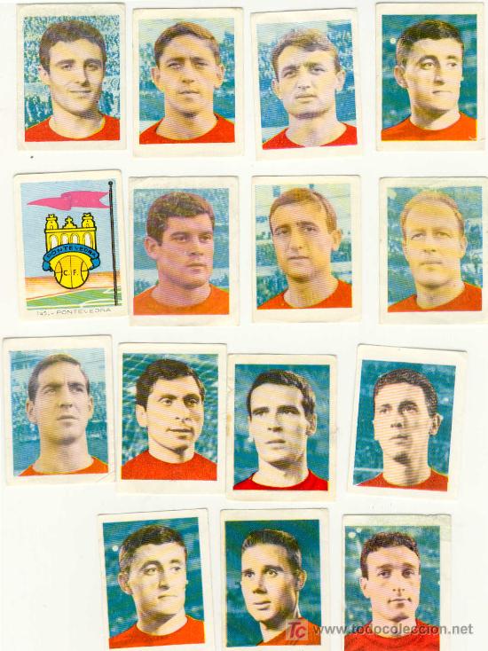 Cromos de f&uacute;tbol: (1316-F)CROMOS PONTEVEDRA C.F.,TENIS,FUTBOL,CICLISMO 1966 A 3 EUROS LA UNIDAD.