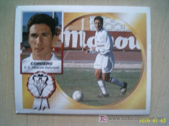 Fu&szlig;ball-Sticker: CROMO DE CORDERO // S.D. ALBACETE BALOMPI&Eacute; // LIGA 94 - 95 // EDICIONES ESTE