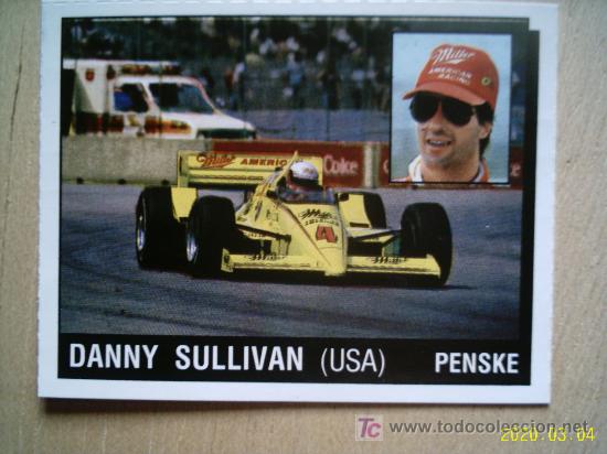 Fu&szlig;ball-Sticker: CROMO DE MOTOR ADVENTURES. PANINI. DANNY SULLIVAN. PENSKE. PERFECTO