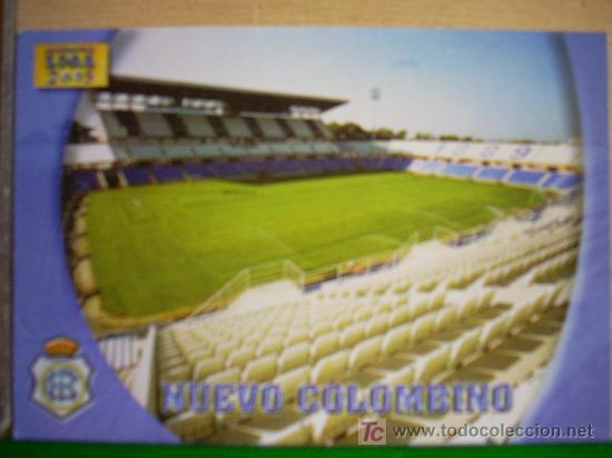 Cromos de f&uacute;tbol: FICHA DE LA LIGA 2003. N&ordm; 515. NUEVO COLOMBINO // RECREATIVO DE HUELVA // MC MUNDI CROMO SPORT