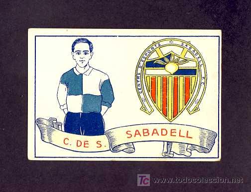 Cromos de f&uacute;tbol: Cromo de futbol: Centre d' Esports Sabadell (Chocolates Amatller num.5)