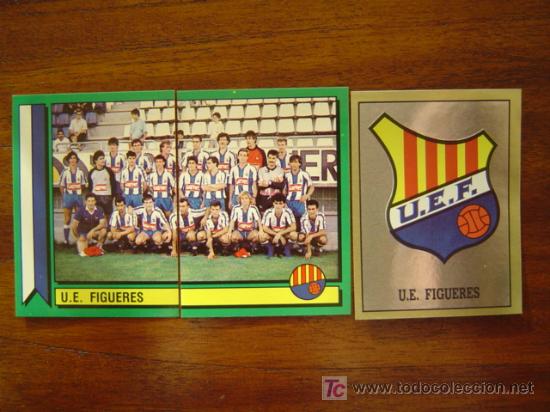 Cromos de f&uacute;tbol: U.E. FIGUERES - FUTBOL 90 de PANINI - Completo ( 3 cromos nuevos )