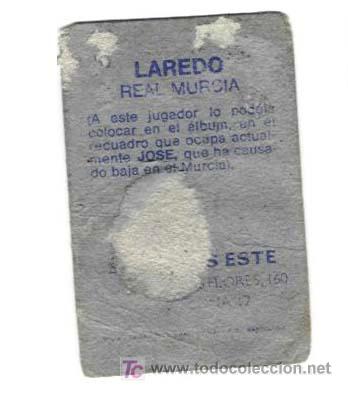 Cromos de f&uacute;tbol: LAREDO. COLOCA DIF&Iacute;CIL. EDICIONES ESTE 74 75. DESPEGADO DE &Aacute;LBUM - Foto 2