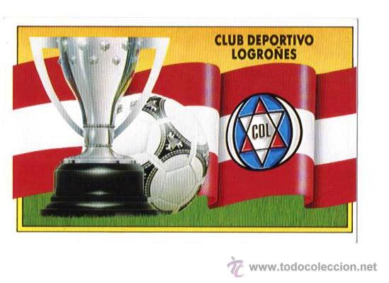 Cromos de f&uacute;tbol: ESCUDO. LOGRO&Ntilde;ES. EDICIONES ESTE 90-91. NUEVO - Foto 1