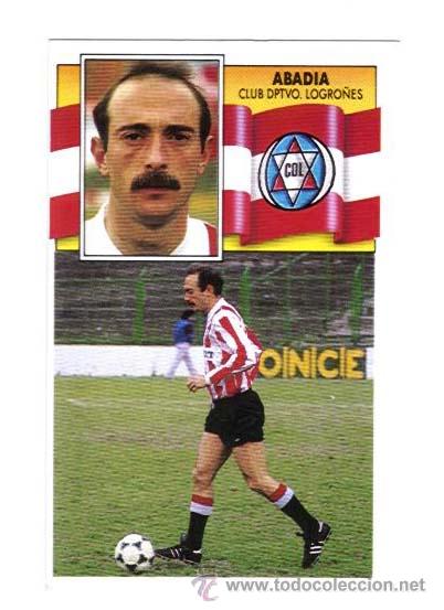 Cromos de f&uacute;tbol: ABADIA. LOGRO&Ntilde;ES. EDICIONES ESTE 90-91. NUEVO - Foto 1