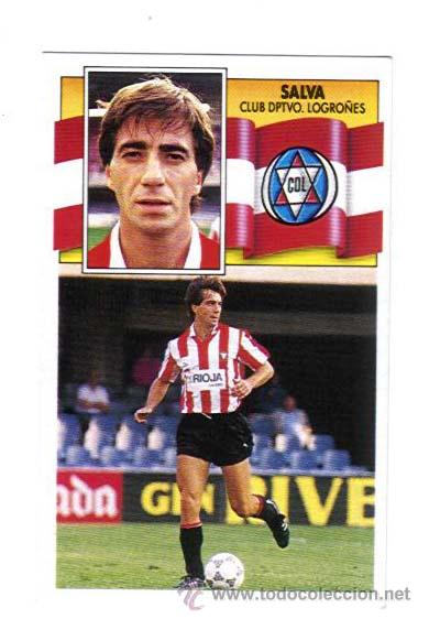 Cromos de f&uacute;tbol: SALVA. LOGRO&Ntilde;ES. EDICIONES ESTE 90-91. NUEVO - Foto 1